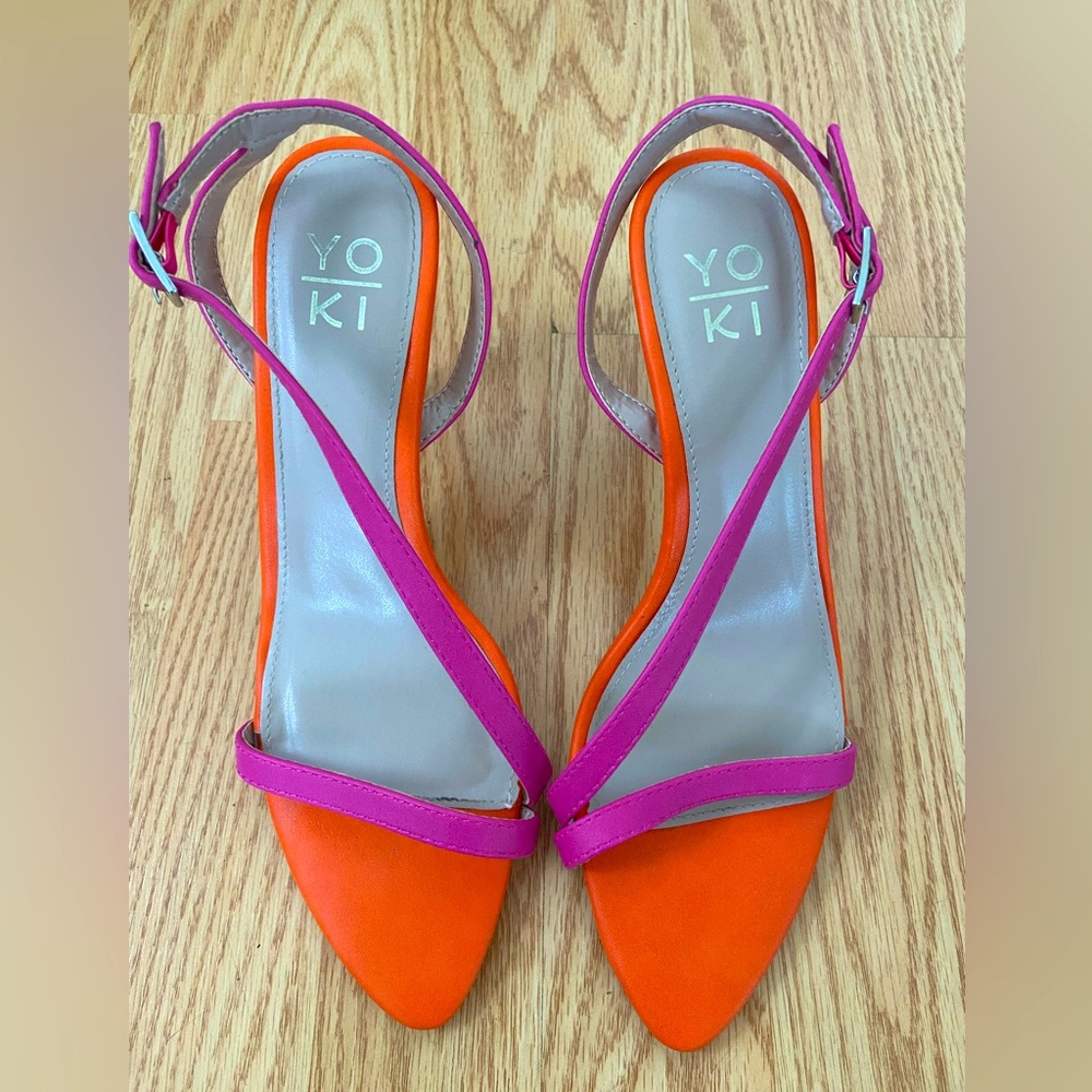 Yoki strapped sandal, 2 “ heels, size 7.5